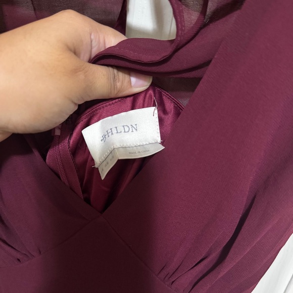 BHLDN Elegant Burgundy Sleeveless Dress - Picture 12 of 12